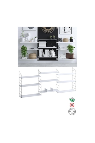 Decormet Lungo Raf Kitaplık Dec0013 Çok Renkli