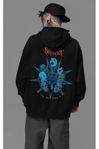Sevbano Slipknot We Are Not Your Kind Yazılı Unisex Oversize Rock Metal H Siyah