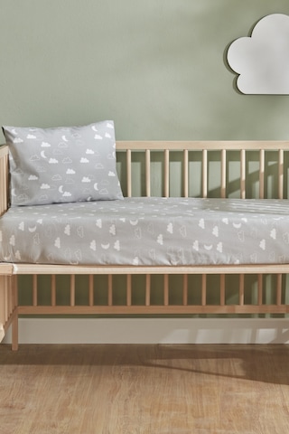 Karaca Home Bebek Cloudy Yastık Çarşaf Set Gri 200.22.11.0229