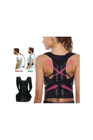 Fit Women Medikal Dik Duruş Sırt-bel Korsesi Kadın-erkek Kamburluk Önleyici Dik Duruş Sporcu Korsesi 4422 Siyah