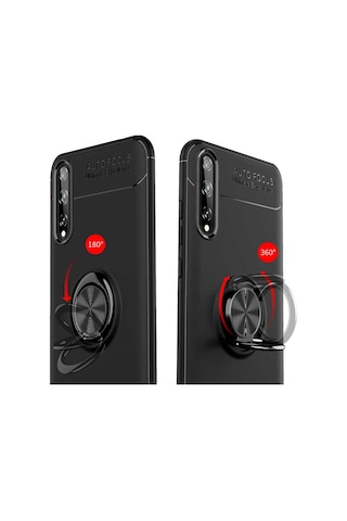 Huawei P Smart S (Y8P) Kılıf Yüzüklü Magnetli Ravel Case