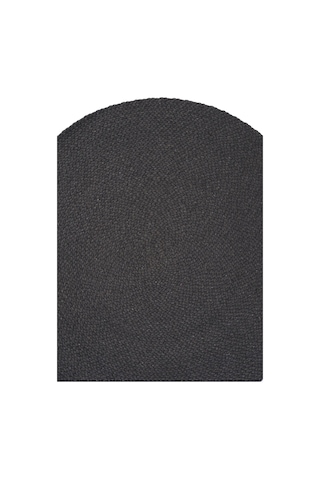 Cool Halı Glenn 611 Antrasit Banyo Halısı Yuvarlak Hol Halı Hasır Dokulu Banyo Paspası Mutfak Halısı