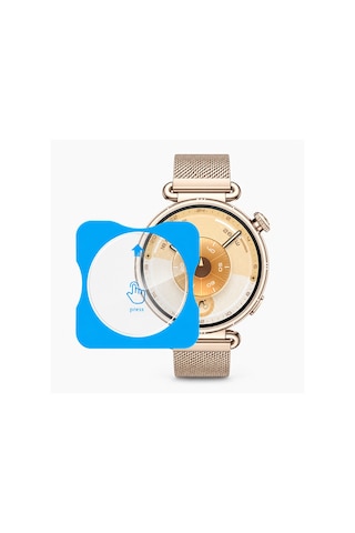 Huawei Watch Gt6 41mm Uyumlu Kolay Takılabilir Takma Aparatlı Temperli Cam Ekran Koruyucu