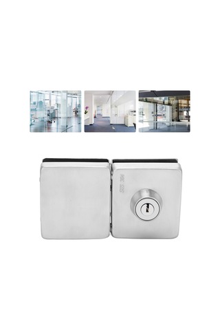 Geeroyoo Stainless Steel Cam Kilit - Perde Cam Kapı İçin Deliksiz Montaj, 10-12mm Kalınlıkta, Dayanıklı Ve Pratik 2 Adet