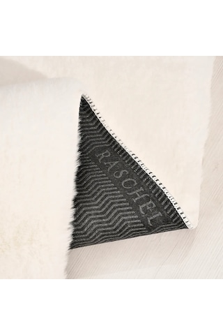 Tavşan Poly Peluş Halı -beyaz- Yüksek Kalite-ekstra Yumuşak - Kaymaz Tabanlı