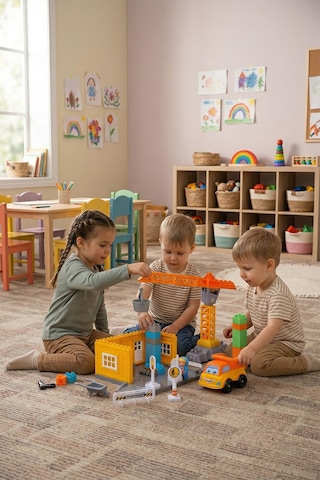 Ogi Mogi Toys İnşaat Bloklar ve Vinç 44 Parça