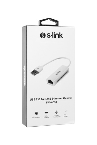 S-lınk Sw-kc30, Usb2.0 To Rj45, Ethernet Kartı