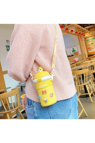 Öğrenci Süper Sevimli Cam Bardağı Geçer Ve Hasır Fincan Ins Tarzı Kız Yüksek Bir Görünüme Sahiptir Ve Küçüktür Dango Su Bardağı 500ml Ogpcqj Diğer