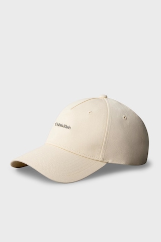 Calvin Klein % 100 Pamuk Logolu Şapka Lv04f5072gyae Bayan Şapka Lv04f5072g Yae Krem