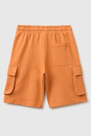 United Colors Of Benetton Erkek Çocuk Beli İp Detaylı Ön Cepli Bermuda Şort Turuncu 6-14 Yaş-2808