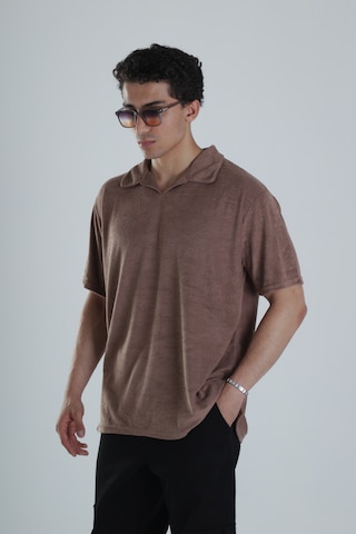 Cocopelli Erkek Kahve T-shirt Dokuma Kumaş Coc1157 Kahve
