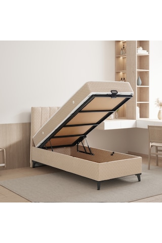 Luna Tek Kişilik Baza Başlık Set 2'li Set Konuma Özel Teslimat 90 x 190 CM