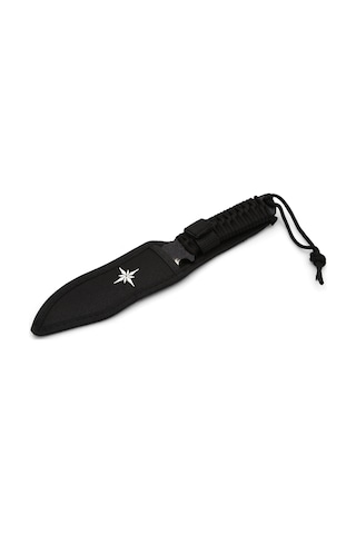 Valkyrie - 8Cr15 Kuzey Yıldızı Outdoor Paracortlu Kamp Bıçağı Siyah