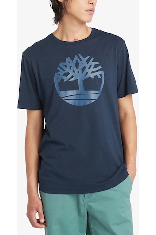 Timberland Tree Logo Short Sleeve Erkek Mavi T-shirt Tb0a2c2rz021 Mavi