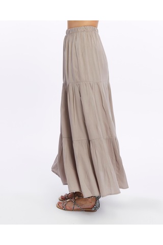 Nora Uzun Etek Bej