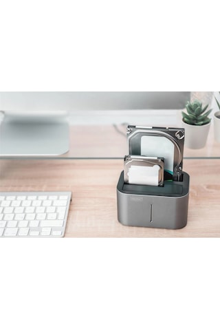 Digitus Da-71540-1 2.5"-3.5" Usb 3.0 2-port'lu Sata Hdd Docking Station, Kopyalama Özelliği Kdo