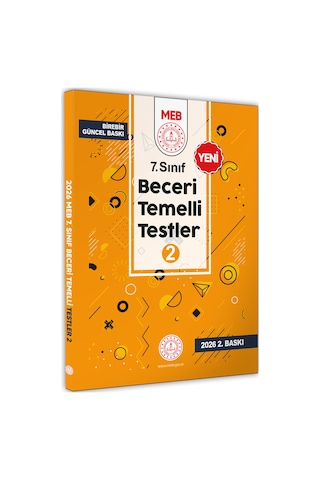 2026 7.Sınıf MEB Beceri Temelli Testler 2. Kitap Örnek Soru Bankası BASKI ÜCRETİ