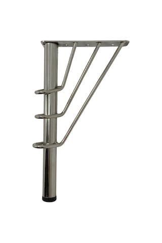 Metal Tel Boru Desenli Ayak Mobilya Masa Ve Dolap Ayağı Krom Metal 18cm 4 Adet