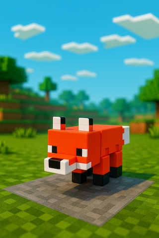 Minecraft Tarzı Tilki Oyuncak Bloklu Yapı Seti, Koleksiyonluk H