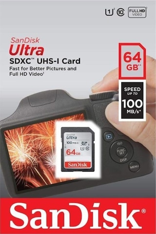Sandisk Ultra 64Gb 100Mb/S Sdxc Hafıza Kartı