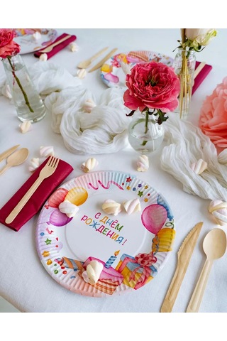 Albeta Hazırlık İçin Tek Kullanımlık Kağıt Tabaklar 50 Adet, 23 Cm 189611982 100 adet