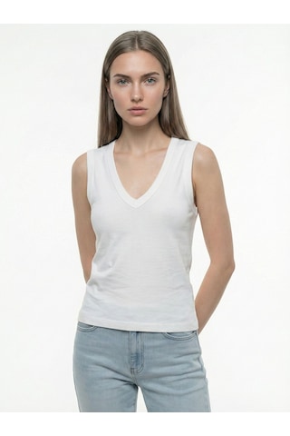 LOFT Slim Fit Kadın Bluz K.kol Lf2042980 Q1.v1 Beyaz