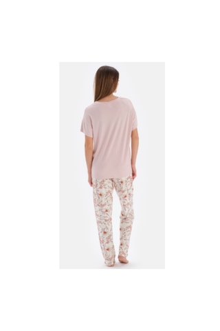 Eros 33520 Kısa Kol Kadın Pijama Takımı Pudra