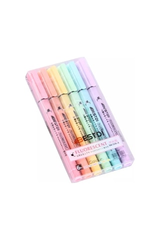 Art Professional Fosforlu Kalem 6'lı Pastel Renkler Karışık Pastel Renkler