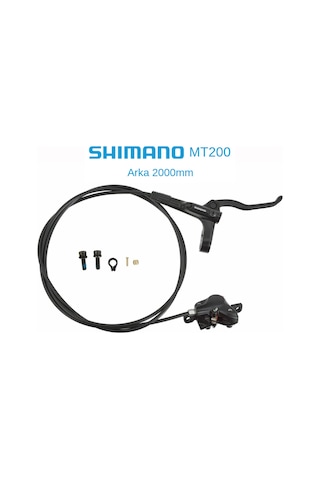 Shimano Bl-mt200+br-mt200 2000mm Kutusuz Arka Hidrolik Disk Fren Seti Siyah
