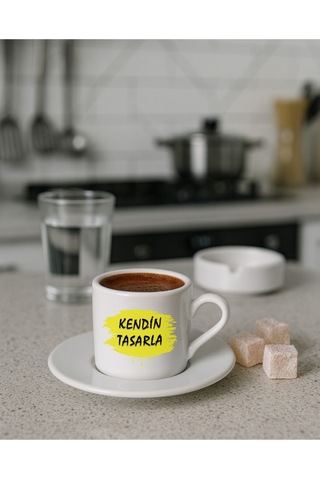 Kendin Tasarla Bardak - Kişiye Özel Bardak Satıya Sor 2 Türk Kahvesi Fincanı
