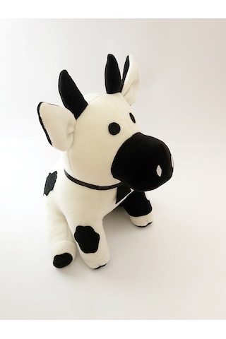 Joytoytr Peluş İnek 35 Cm Tatlı Oyun Arkadaşı Yerli Üretim Beyaz