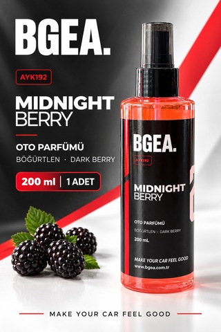 Bgea Midnight Berry Böğürtlen Kokulu Oto Parfümü Dark Berry Sprey 200 Ml