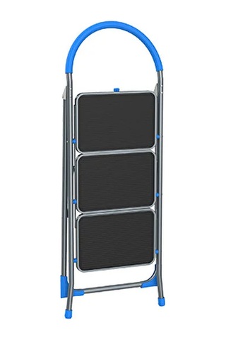 Mac Allıster 3 Basamaklı Geniş Çelik Merdiven 150kg Taşıma Kapasiteli