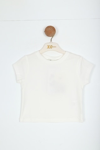 Xo Kids Kız Çocuk Tişort 5-9 Yaş 36008 Ekru