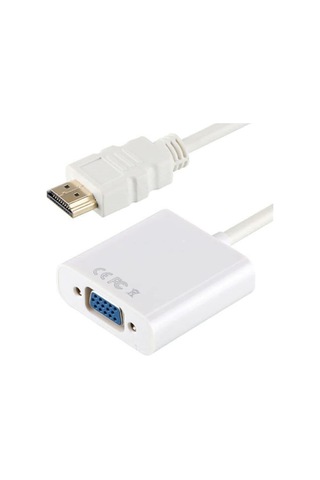 8744 Dijital Hdmı To Vga Görüntü Çevirici Aparat Beyaz Hdmı Çıkışlı Bilgisayarların Görüntüsünü Vga Giri