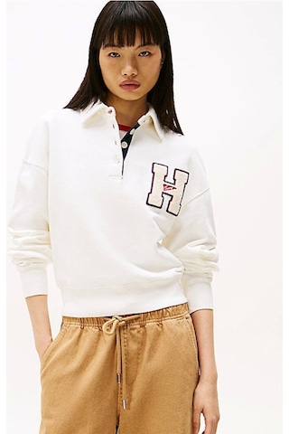 Tommy Jeans Kadın Beyaz Tjw H Graphic Sweatshirt Çok Renkli