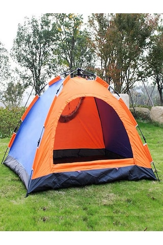 Mobgift Su Geçirmez Kamp Dayanıklı Pratik Kurulum Aile Tipi 4 Kişilik Çantalı Otomatik Çadır 2.2 2.5 1.35m Renk
