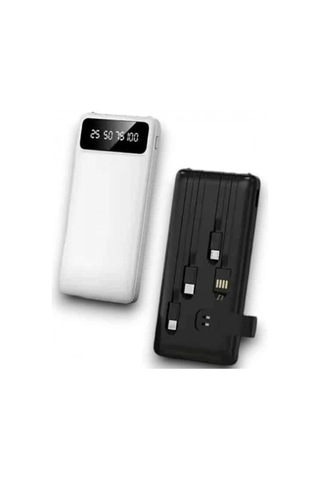 Hızlı Şarj Destekli 20.000 Mah Powerbank 4 Çıkışlı Siyah Led Göstergeli Renkli