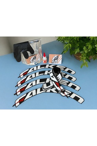 Falken Motorsiklet Ve Otomobil Araç Lastik Yazısı 2.5 Cm 8 Adet Yapıştırıcı Arma Sticker