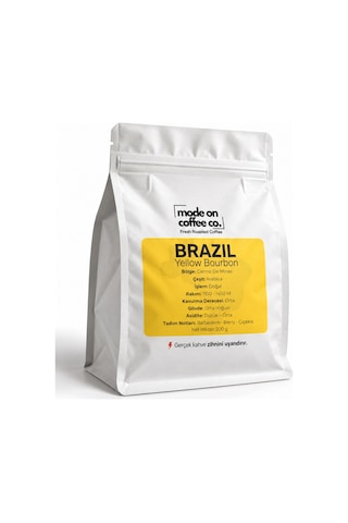 Brazil Yellow Bourbon Filtre Ve Espresso Kahve 200 Gr %100 Arabica Doğal - Espresso Makinesi İçin Öğütülmüş