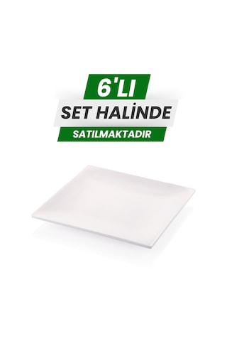 Alezy 569 Göreme Melamin Termostar Form Servis Tabak 21 Cm Beyaz