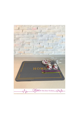 35x50 Bulaşık Matı, Bulaşık Kurutma Matı, Süper Emici Bulaşıklık, Tezgah Üstü Mat Gri