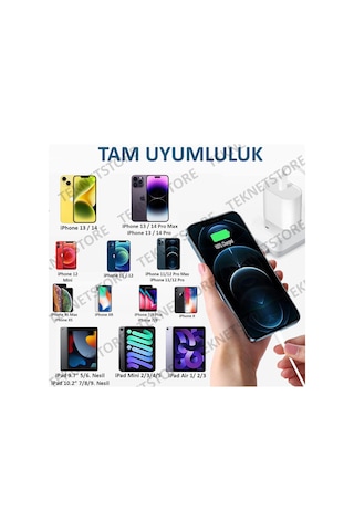 Apple Uyumlu iPhone 6 7 8 X 11 12 13 14 Tüm Serilerle Hızlı Şarj Aleti 22.5w Turbo Sarj