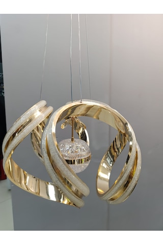 Çift Yol 3renk Gold Lüx Tektop Sarkıt Gold