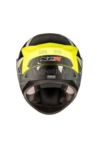 Ncr Rapid Siyah Vizörlü Ece Belgeli Kapalı Motosiklet Kaskı Sarı