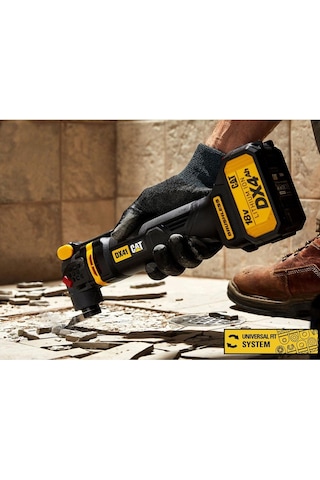 Cat Dx41 18volt/4.0ah Li-ion Tek Akülü Kömürsüz Profesyonel Çok Amaçlı Devir Ayarlı Raspalama+14 Adet Aksesuar