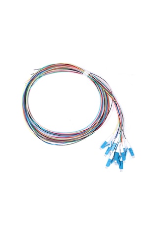 Jeemson 12 Kablolu Tek Modlu Fiber Optik Pigtail, Lc Bağlantı, Seramik Ferrule, Düşük Kayıp, 1.5m Uzunluk, Optik İletişim Sistemleri İçin