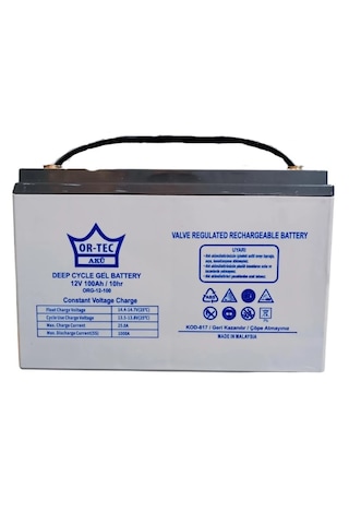 Ortec 12v 100ah Solar Sistem Jel Akü Ortec 12v 100ah Solar Sistem Jel Akü
