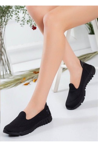 Aymood Siyah Siyah Kadın Spor Yürüyüş Ayakkabısı Siyah