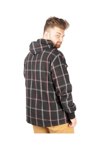 Mode Xl Erkek Sweat Fermuarlı Kapşon Kapak Cep Oduncu 21571 Siyah 001